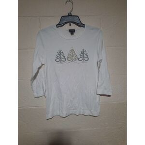 Trilogy by Morning Sun Womens M Christmas Tree Shirt Xmas